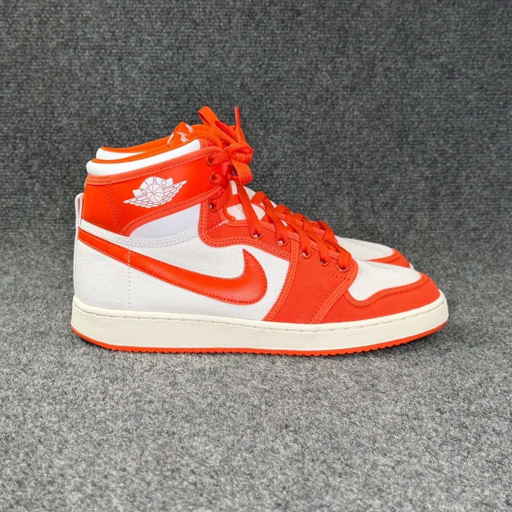 Jordan 1 Retro AJKO Shoes Men's 9 Rush Orange White Retro Athletic Sneakers